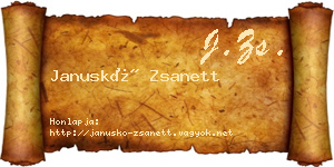 Januskó Zsanett névjegykártya